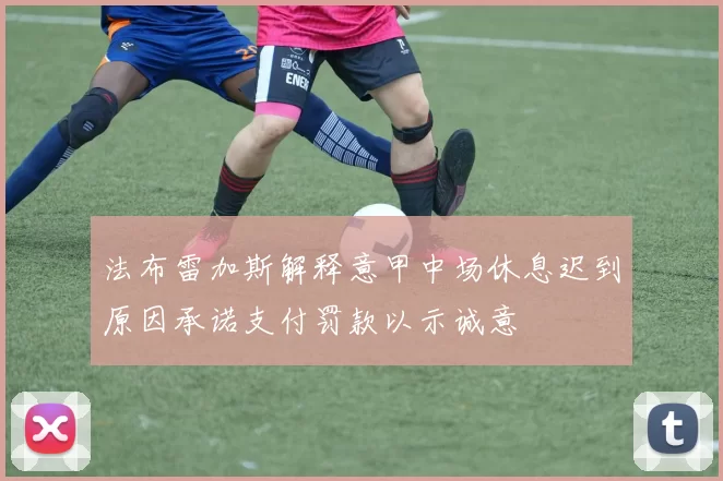 法布雷加斯解释意甲中场休息迟到原因承诺支付罚款以示诚意