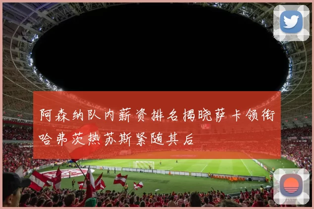 阿森纳队内薪资排名揭晓萨卡领衔哈弗茨热苏斯紧随其后
